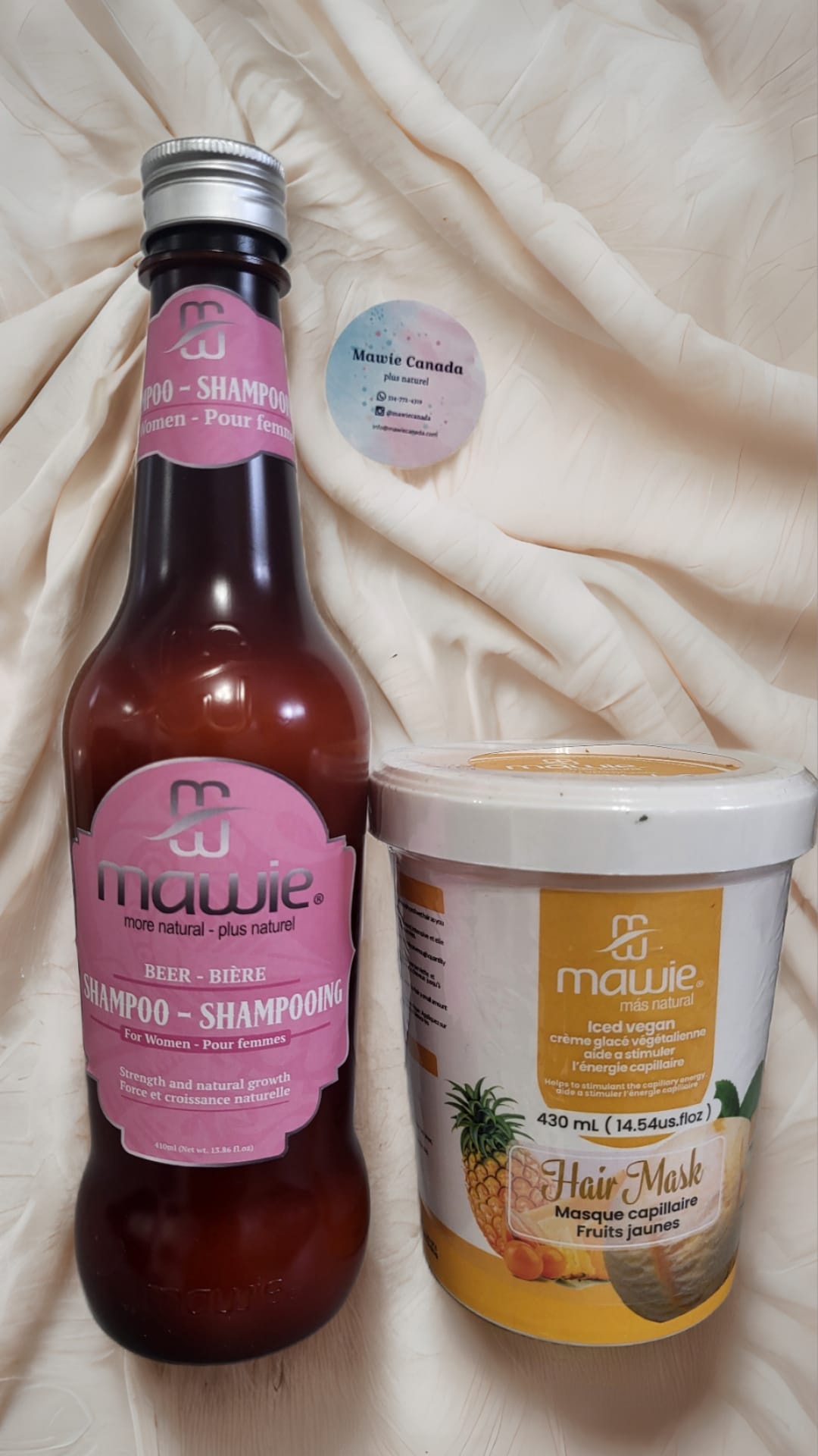 Combo Nutrition: Shampooing à la bière + crème glacé Jaune
