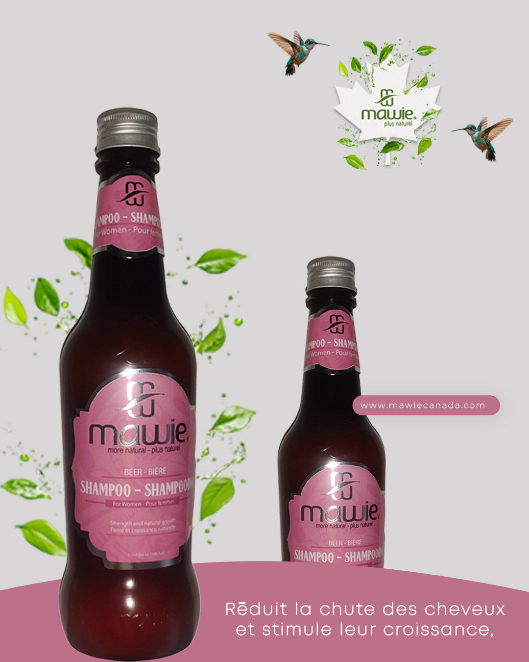 Shampooing naturel  à la bière:  pour femme  410ml