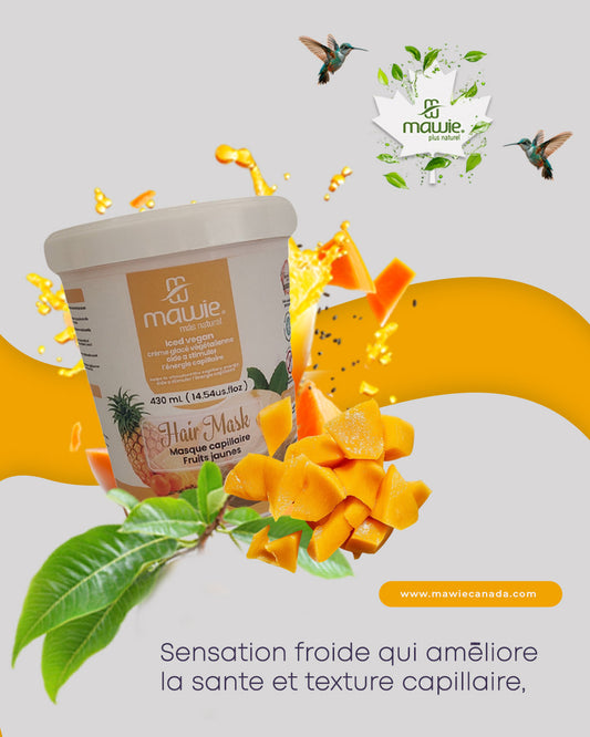 Traitement capillaire naturel à la crème glace: fruits jaunes 430ml