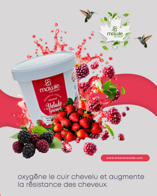 Traitement capillaire naturel à la crème glace:  Fruits rouges  430 ml