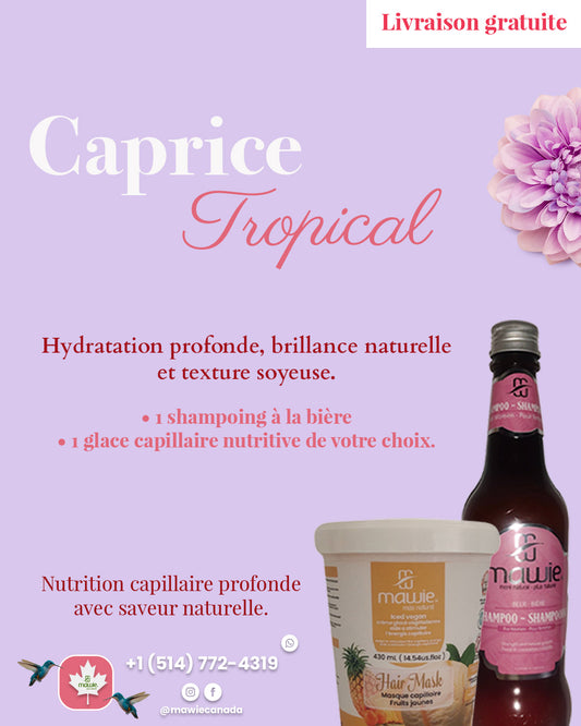 Combo Nutrition: Shampooing à la bière + crème glacé Jaune