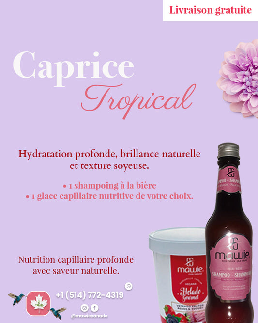 combo Nutrition: Shampooing à la bière + Crème glace Rouge
