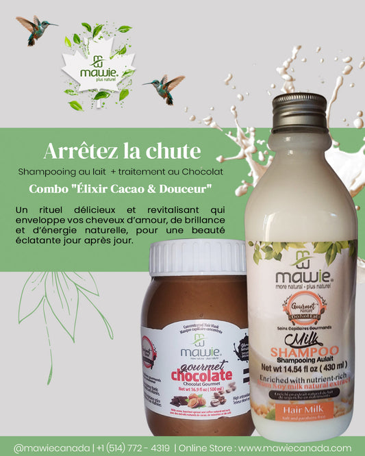 Combo Élixir douceur : Shampooing au lait + Traitement au Chocolat