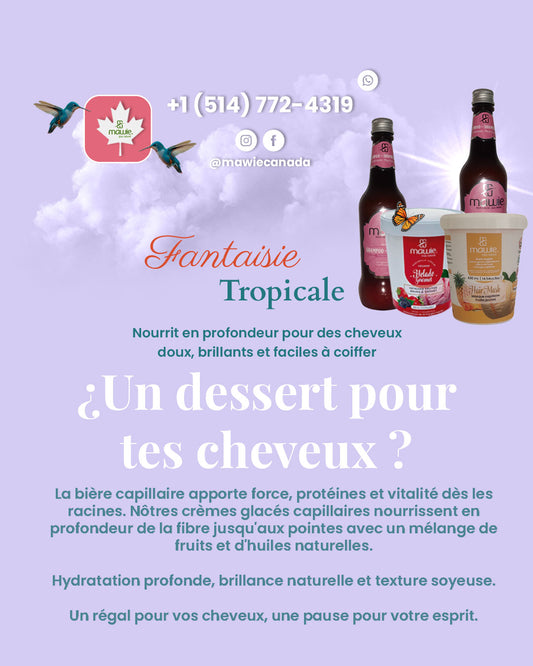 Combo Nutritionnel : 1 Shampoing à la Bière + 1 Glace Jaune ou Rouge